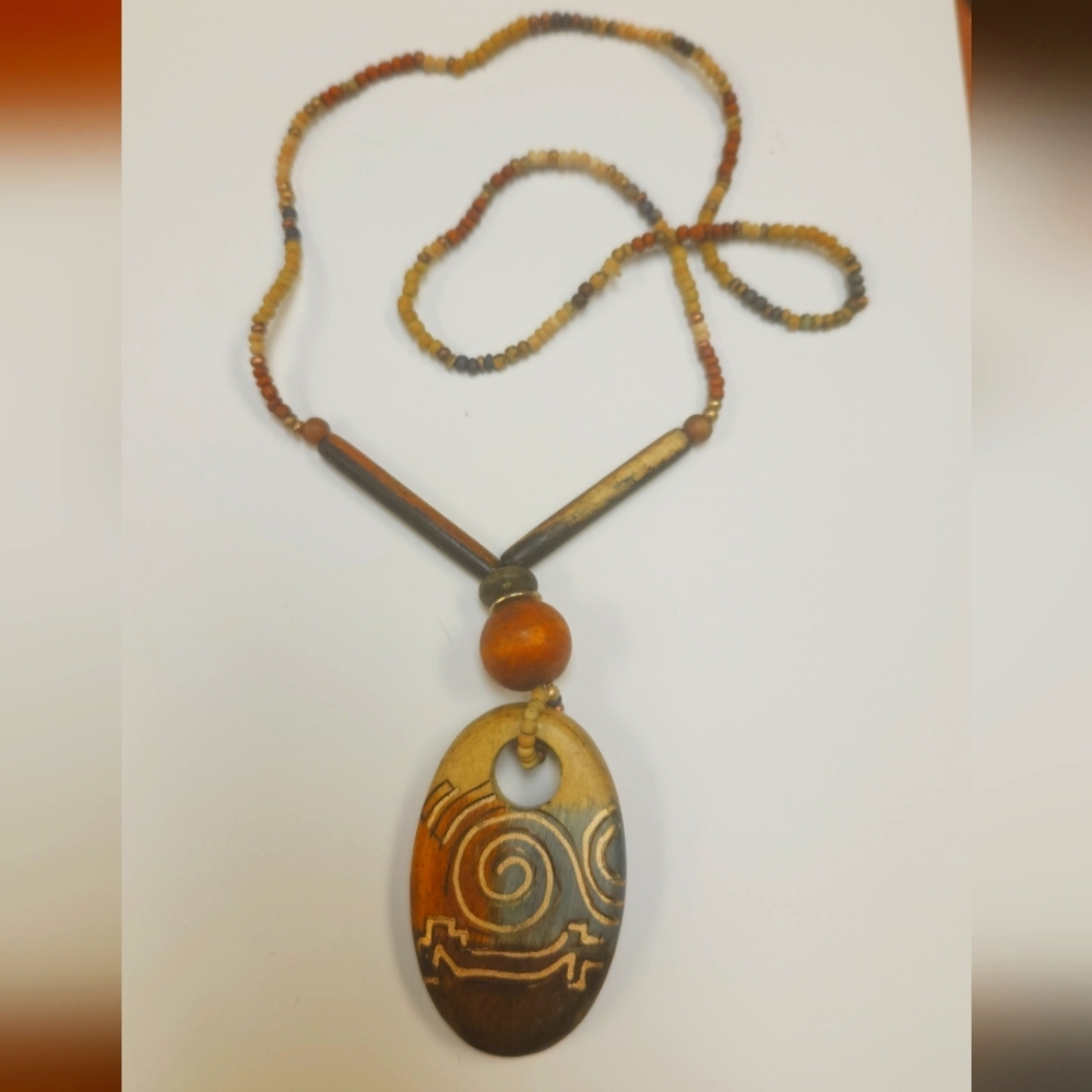 Wooden Beaded Necklace